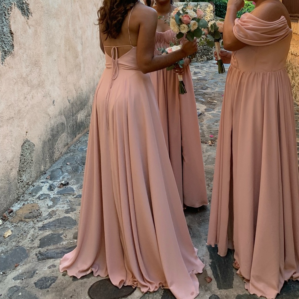 Elegant Pink Evening Gown